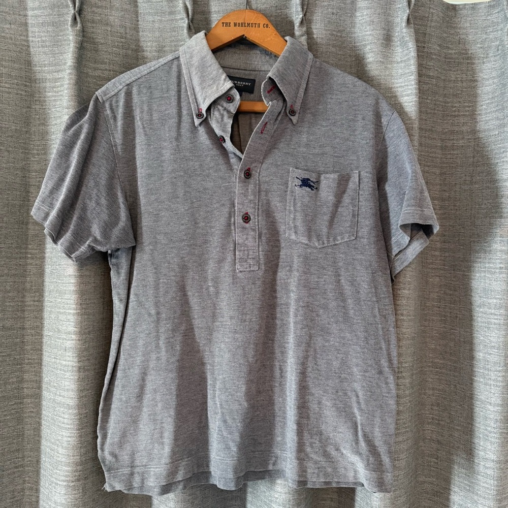 (L) Burberry Golf Gray Woman Polo Shirt